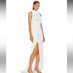 Custom rehearsal dinner dress with button detail